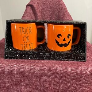 Rae Dunn “Trick-or-Treat” mug set. Brand new, never used, in original package!!